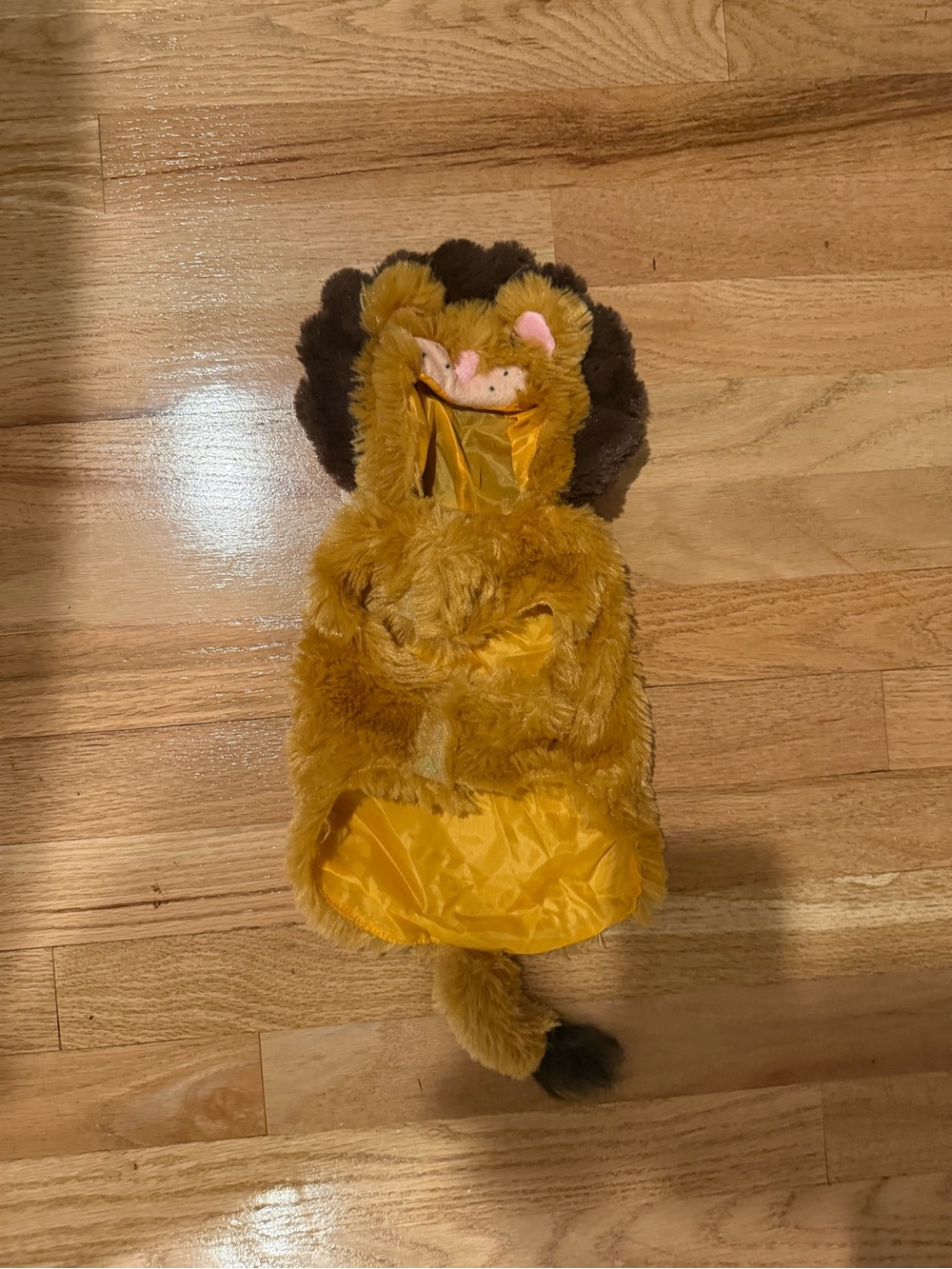 Halloween pets Plush Lion Costume Hoodie - Golden Brown